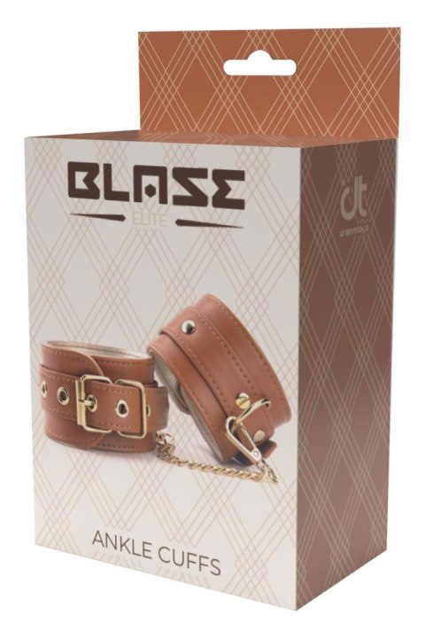 BLAZE ELITE ANKLE CUFFS COGNAC VEGAN LEATHER Dream Toys BLAZE ELITE ANKLE CUFFS COGNAC VEGAN LEATHER Dream Toys