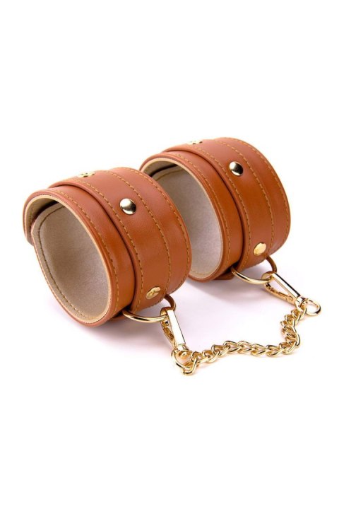 BLAZE ELITE HAND CUFFS COGNAC VEGAN LEATHER Dream Toys BLAZE ELITE HAND CUFFS COGNAC VEGAN LEATHER Dream Toys