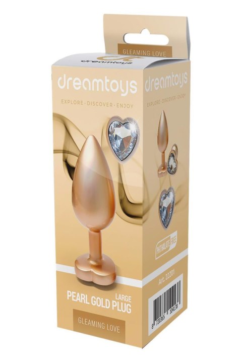 GLEAMING LOVE MATTE GOLD PLUG LARGE Dream Toys GLEAMING LOVE MATTE GOLD PLUG LARGE Dream Toys