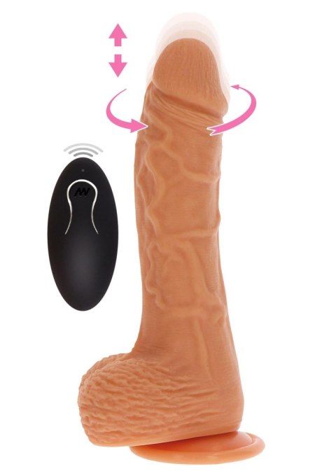 Up&Down Rotating Vibr Dildo Light skin tone ToyJoy
