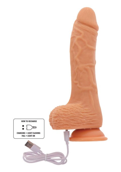 Up&Down Rotating Vibr Dildo Light skin tone ToyJoy