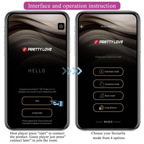 PRETTY LOVE - Doreen, 12 vibration functions 3 electric shock functions Mobile APP Long-distance Control Pretty Love PRETTY LOVE - Doreen, 12 vibration functions 3 electric shock functions Mobile APP Long-distance Control Pretty Love