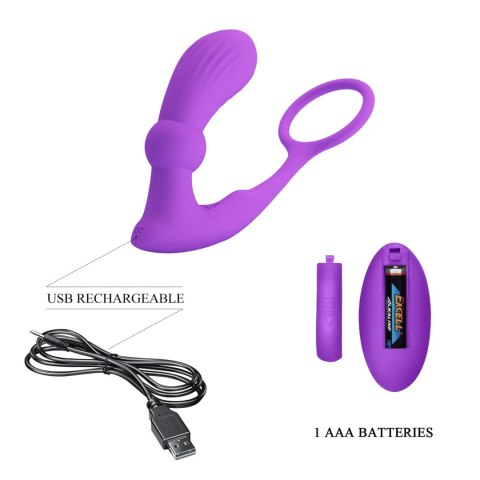 PRETTY LOVE - Warren Purple, Wireless remote control 12 pulse wave settings 12 vibration functions Pretty Love PRETTY LOVE - Warren Purple, Wireless remote control 12 pulse wave settings 12 vibration functions Pretty Love