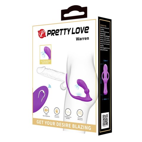 PRETTY LOVE - Warren Purple, Wireless remote control 12 pulse wave settings 12 vibration functions Pretty Love PRETTY LOVE - Warren Purple, Wireless remote control 12 pulse wave settings 12 vibration functions Pretty Love