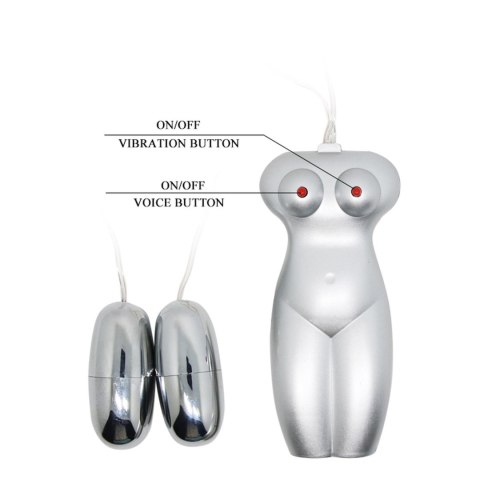 BAILE - Masturbator toy, TPR, double vibrating egg with voice, tighten,shrink 3AAA batteries Baile BAILE - Masturbator toy, TPR, double vibrating egg with voice, tighten,shrink 3AAA batteries Baile