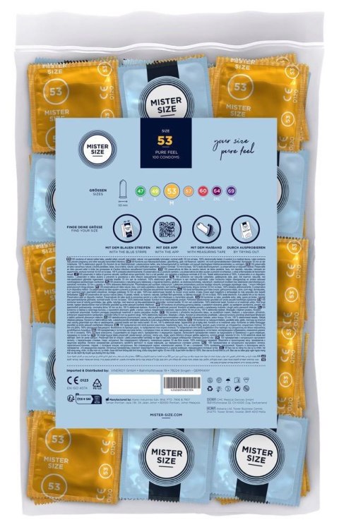 Mister Size 53mm pack of 100 MISTER SIZE Mister Size 53mm pack of 100 MISTER SIZE