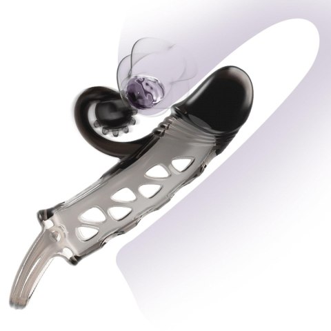 ROMANCE - Penis sleeve, TPE material,vibration, battery LR41*3, Black Romance ROMANCE - Penis sleeve, TPE material,vibration, battery LR41*3, Black Romance