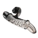ROMANCE - Penis sleeve, TPE material,vibration, battery LR41*3, Black Romance ROMANCE - Penis sleeve, TPE material,vibration, battery LR41*3, Black Romance