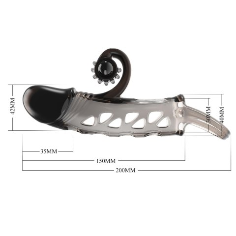 ROMANCE - Penis sleeve, TPE material,vibration, battery LR41*3, Black Romance ROMANCE - Penis sleeve, TPE material,vibration, battery LR41*3, Black Romance