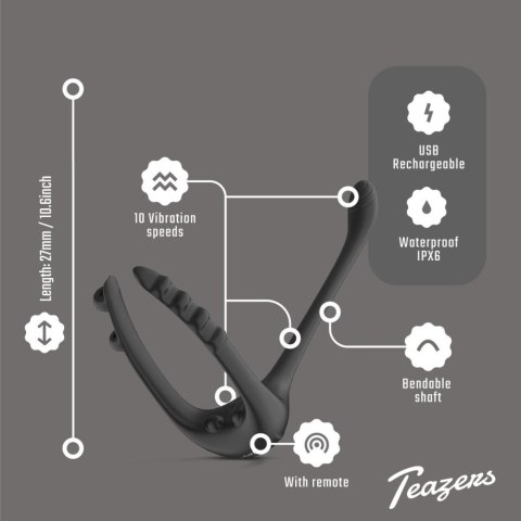 Teazers Triple Prostate Vibrator with Remote Teazers Teazers Triple Prostate Vibrator with Remote Teazers
