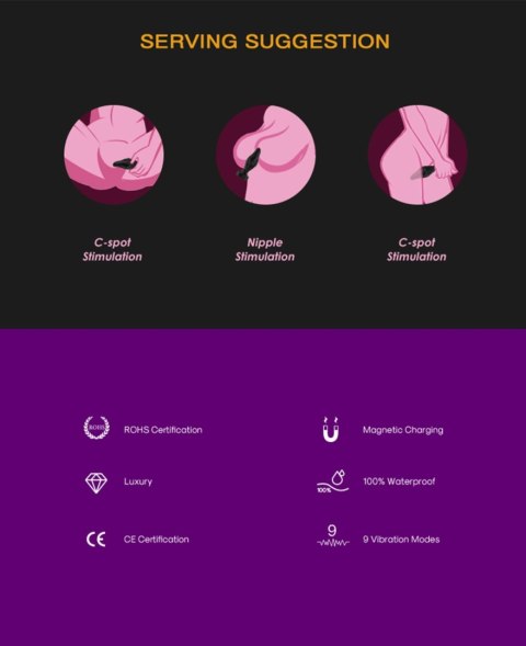 Limonster black, 9 vibration functions B - Series Joy Limonster black, 9 vibration functions B - Series Joy