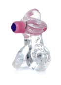 Pierścień-Tongue Vibro CockRing Clear B - Series EasyLove Pierścień-Tongue Vibro CockRing Clear B - Series EasyLove