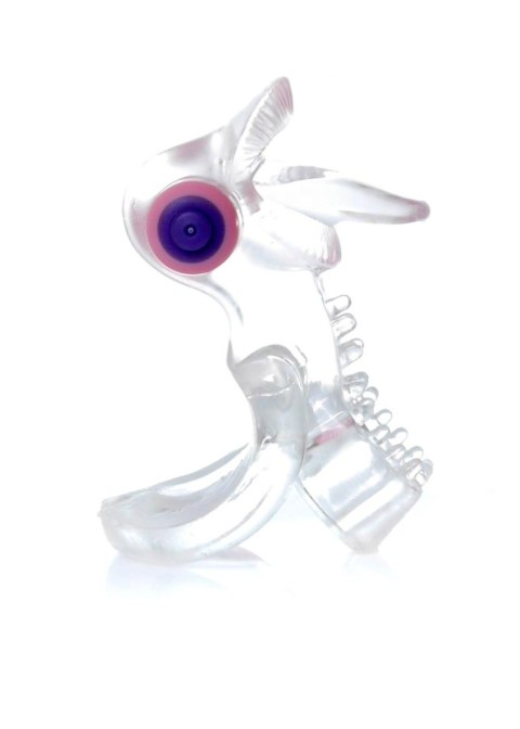 Pierścień-Tongue Vibro CockRing Clear B - Series EasyLove Pierścień-Tongue Vibro CockRing Clear B - Series EasyLove