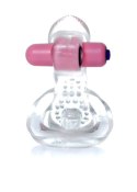 Pierścień-Tongue Vibro CockRing Clear B - Series EasyLove Pierścień-Tongue Vibro CockRing Clear B - Series EasyLove