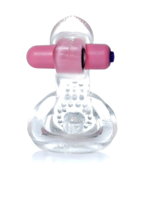 Pierścień-Tongue Vibro CockRing Clear B - Series EasyLove Pierścień-Tongue Vibro CockRing Clear B - Series EasyLove