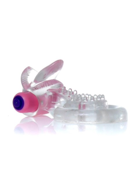 Pierścień-Tongue Vibro CockRing Clear B - Series EasyLove Pierścień-Tongue Vibro CockRing Clear B - Series EasyLove