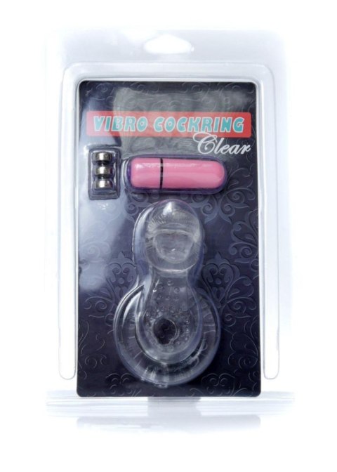 Pierścień-Tongue Vibro CockRing Clear B - Series EasyLove Pierścień-Tongue Vibro CockRing Clear B - Series EasyLove