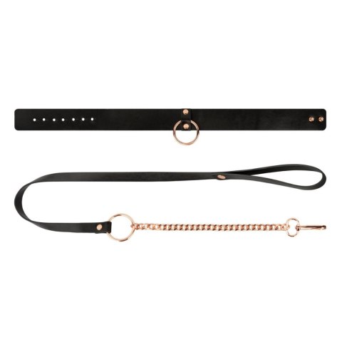 Rosy Gold - Collar with Leash - Black Rosy Gold Rosy Gold - Collar with Leash - Black Rosy Gold