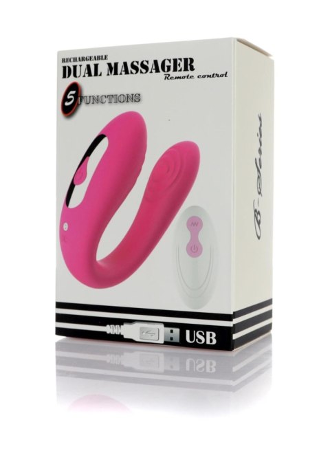 Stymulator - Massager Dual Vibrator USB 5 Functions / Remote Control B - Series Magic Stymulator - Massager Dual Vibrator USB 5 Functions / Remote Control B - Series Magic