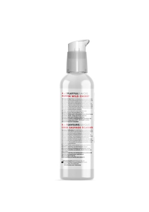 4 In 1 Lubricant with Poppin Wild Cherry Flavor - 4 fl oz / 118 ml Swiss Navy 4 In 1 Lubricant with Poppin Wild Cherry Flavor - 4 fl oz / 118 ml Swiss Navy