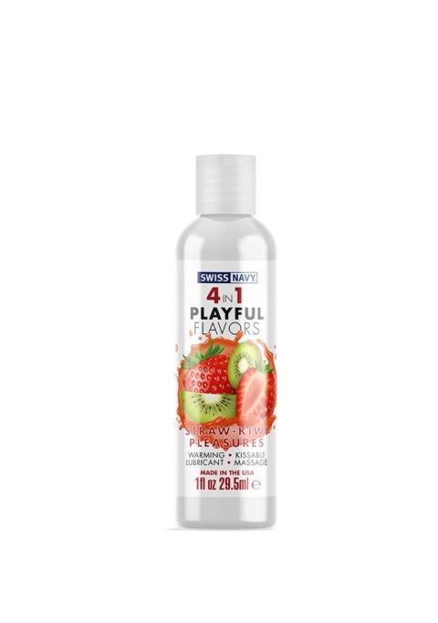 4 In 1 Lubricant with Straw-Kiwi Pleasures Flavor - 1 fl oz / 30 ml Swiss Navy 4 In 1 Lubricant with Straw-Kiwi Pleasures Flavor - 1 fl oz / 30 ml Swiss Navy