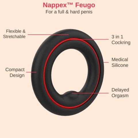 Cockring - Nappex™ Fuego - Premium Cockrings (10 Languages) Nappex Cockring - Nappex™ Fuego - Premium Cockrings (10 Languages) Nappex