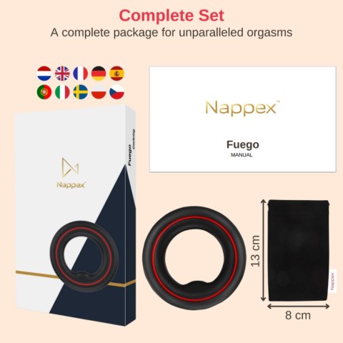 Cockring - Nappex™ Fuego - Premium Cockrings (10 Languages) Nappex Cockring - Nappex™ Fuego - Premium Cockrings (10 Languages) Nappex