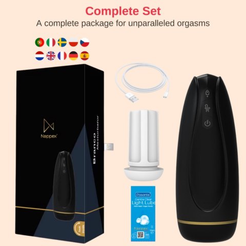 Masturbator - Nappex™ Branco Black - Premium Mastubators (10 Languages Nappex Masturbator - Nappex™ Branco Black - Premium Mastubators (10 Languages Nappex