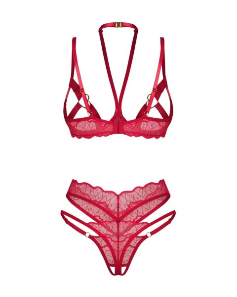 Cupide Desir komplet 2-częściowy otwarty L/XL Obsessive Cupide Desir komplet 2-częściowy otwarty L/XL Obsessive