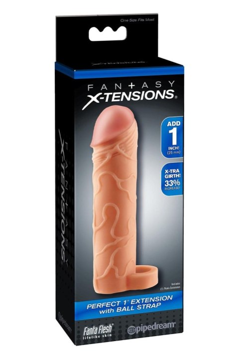 FANTASY X-TENSIONS PERFECT 1 INCH EXTENSION WITH BALL STRAP LIGHT Pipedream FANTASY X-TENSIONS PERFECT 1 INCH EXTENSION WITH BALL STRAP LIGHT Pipedream