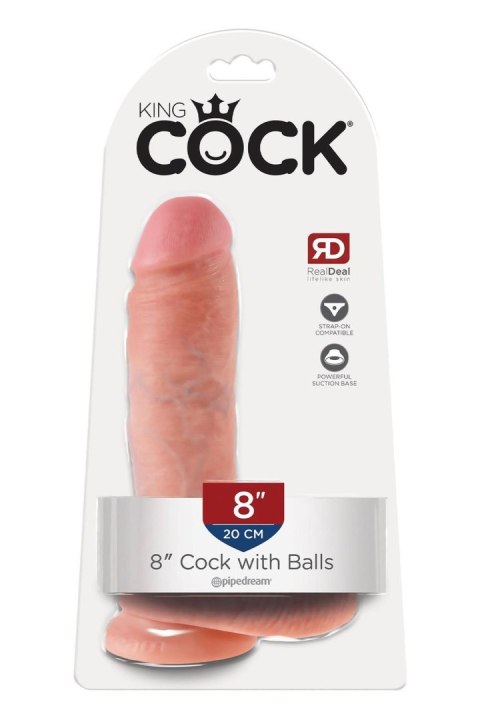 KING COCK 8 INCH COCK WITH BALLS LIGHT Pipedream KING COCK 8 INCH COCK WITH BALLS LIGHT Pipedream