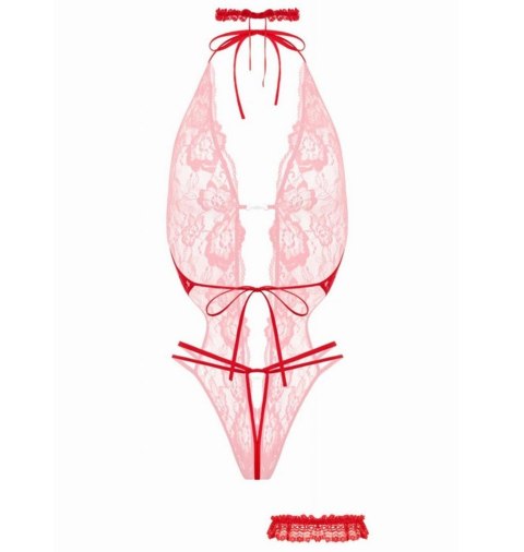 Open crotch Body-Set Renee-Red Christine Open crotch Body-Set Renee-Red Christine
