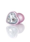 Plug-Jewellery Pearl Pink Heart PLUG- Clear S B - Series HeavyFun Plug-Jewellery Pearl Pink Heart PLUG- Clear S B - Series HeavyFun