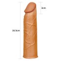 Add 1"" Pleasure X Tender Penis Sleeve Brown Lovetoy Add 1"" Pleasure X Tender Penis Sleeve Brown Lovetoy