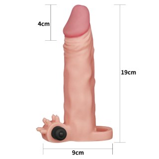 Add 2"" Pleasure X Tender Vibrating Penis Sleeve Flesh Lovetoy