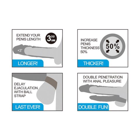 Add 3"" Pleasure X Tender Vibrating Double Penis Sleeve Lovetoy Add 3"" Pleasure X Tender Vibrating Double Penis Sleeve Lovetoy