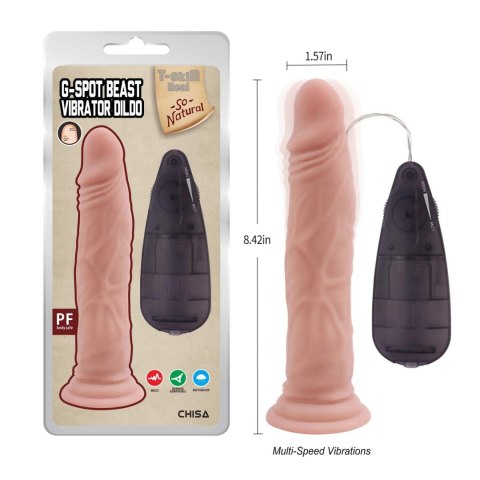 G-spot Beast Vibrator Dildo-Flesh T-skin Real G-spot Beast Vibrator Dildo-Flesh T-skin Real