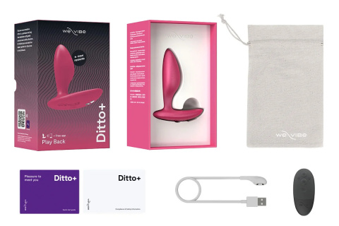We-Vibe Ditto+ Cosmic Pink - Wibrujący Korek Analny We-Vibe Ditto+ Cosmic Pink - Wibrujący Korek Analny