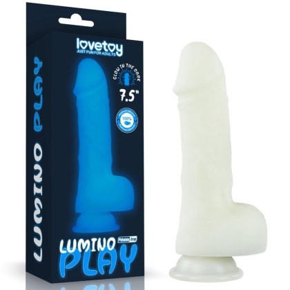 Lovetoy Lumino Play - dildo świecące w ciemności, 19 × 4 cm