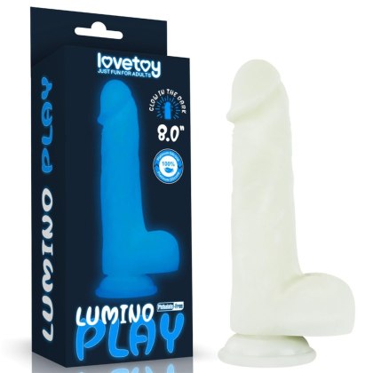 Lovetoy Lumino Play - dildo świecące w ciemności, 20,3 × 4,3 cm