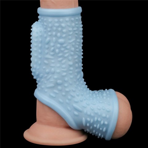 Vibrating Drip Knights Ring with Scrotum Sleeve Lovetoy Vibrating Drip Knights Ring with Scrotum Sleeve Lovetoy