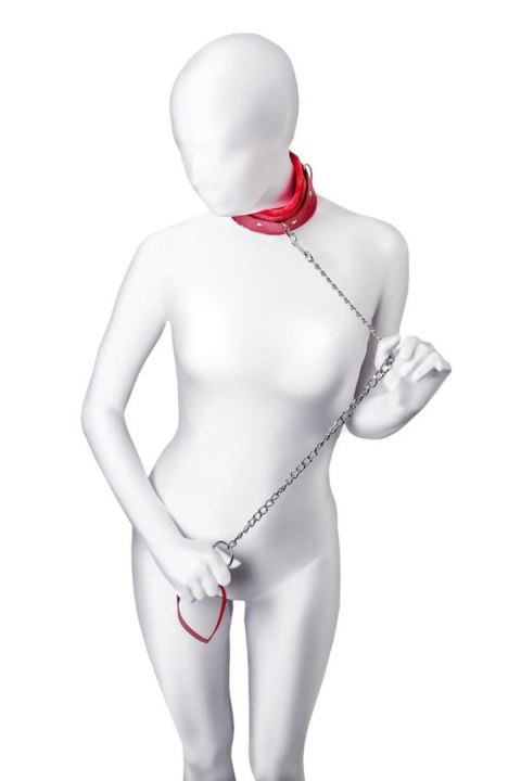 Anonymo collar, PU leather, red Toyfa Anonymo collar, PU leather, red Toyfa