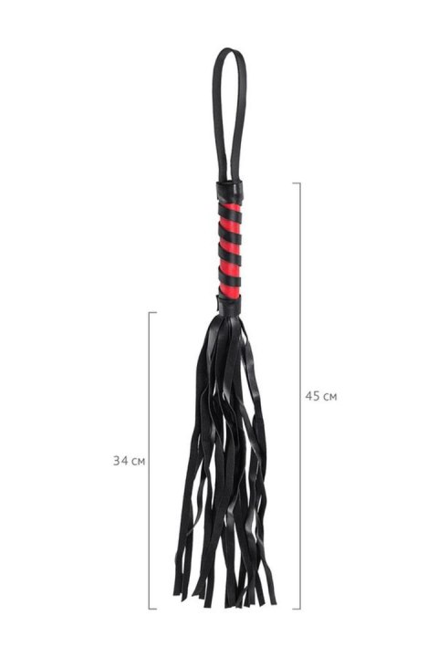 Anonymo flogger, PU leather, black, 45 cm Anonymo by TOYFA Anonymo flogger, PU leather, black, 45 cm Anonymo by TOYFA