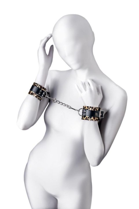 Anonymo handcuffs, PU leather, print, 19.5 cm Toyfa Anonymo handcuffs, PU leather, print, 19.5 cm Toyfa
