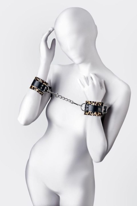 Anonymo handcuffs, PU leather, print, 19.5 cm Toyfa Anonymo handcuffs, PU leather, print, 19.5 cm Toyfa