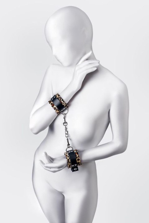 Anonymo handcuffs, PU leather, print, 19.5 cm Toyfa Anonymo handcuffs, PU leather, print, 19.5 cm Toyfa