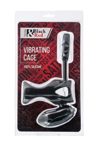 Black & Red, Penis ring with vibration, clitoral stimulation, silicone, black 14.5 cm Black&Red by TOYFA