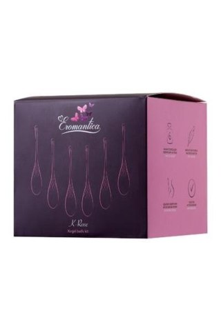 XEROMANTICA Set of 6 vaginal balls K-ROSE,silicone, pink Eromantica
