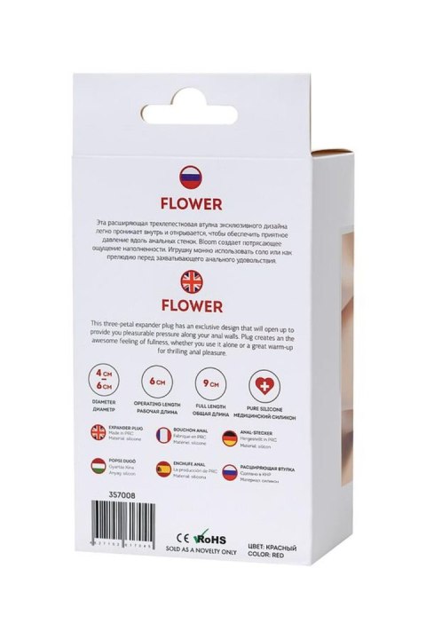 ToDo Flower Red Expander Plug ToDo by TOYFA