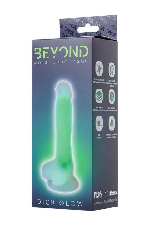 BEYOND BY TOYFA Dick Glow Green 13cm Beyond by Toyfa BEYOND BY TOYFA Dick Glow Green 13cm Beyond by Toyfa